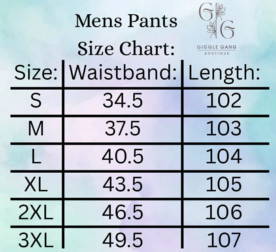 Size Charts