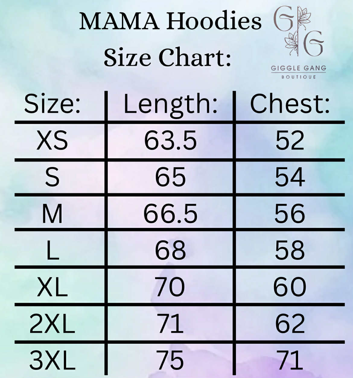 Size Charts