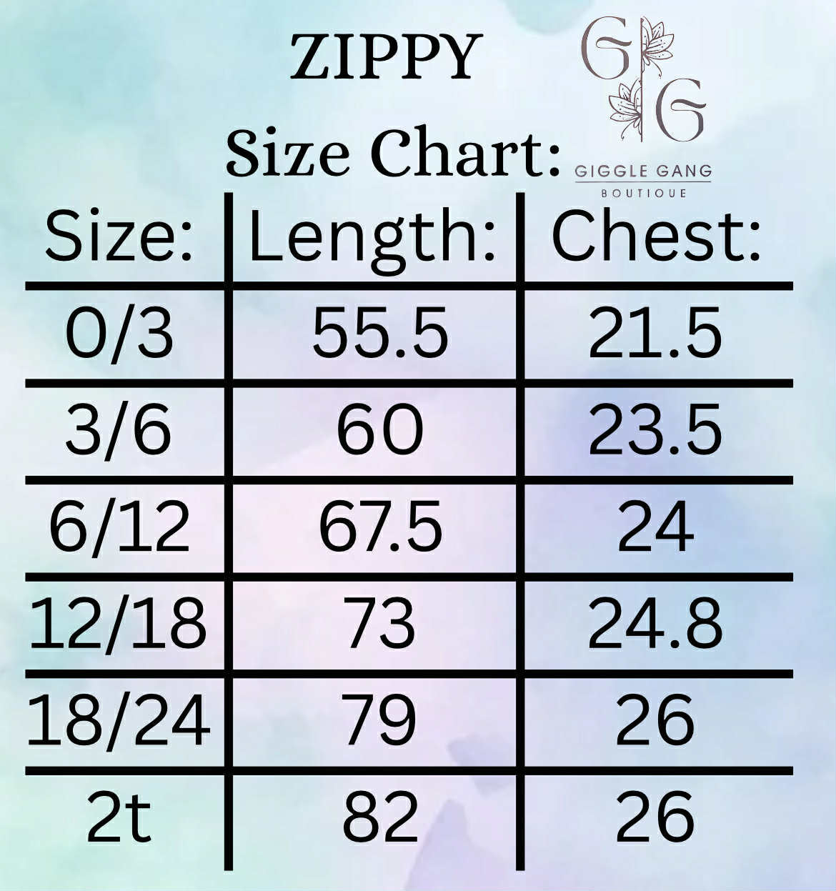 Size Charts