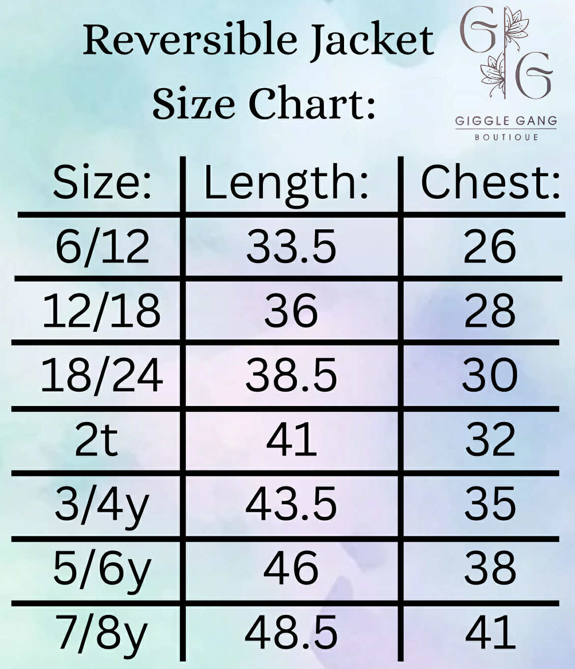 Size Charts