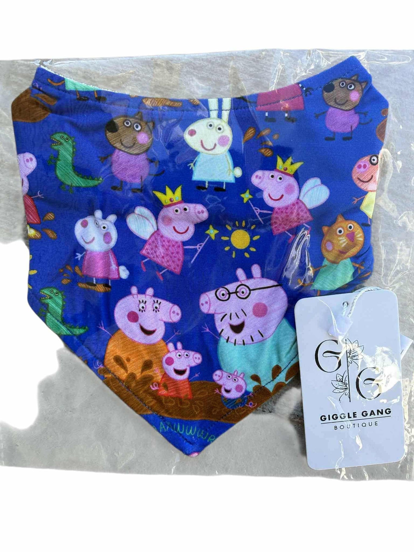 Blue Peppa Bib