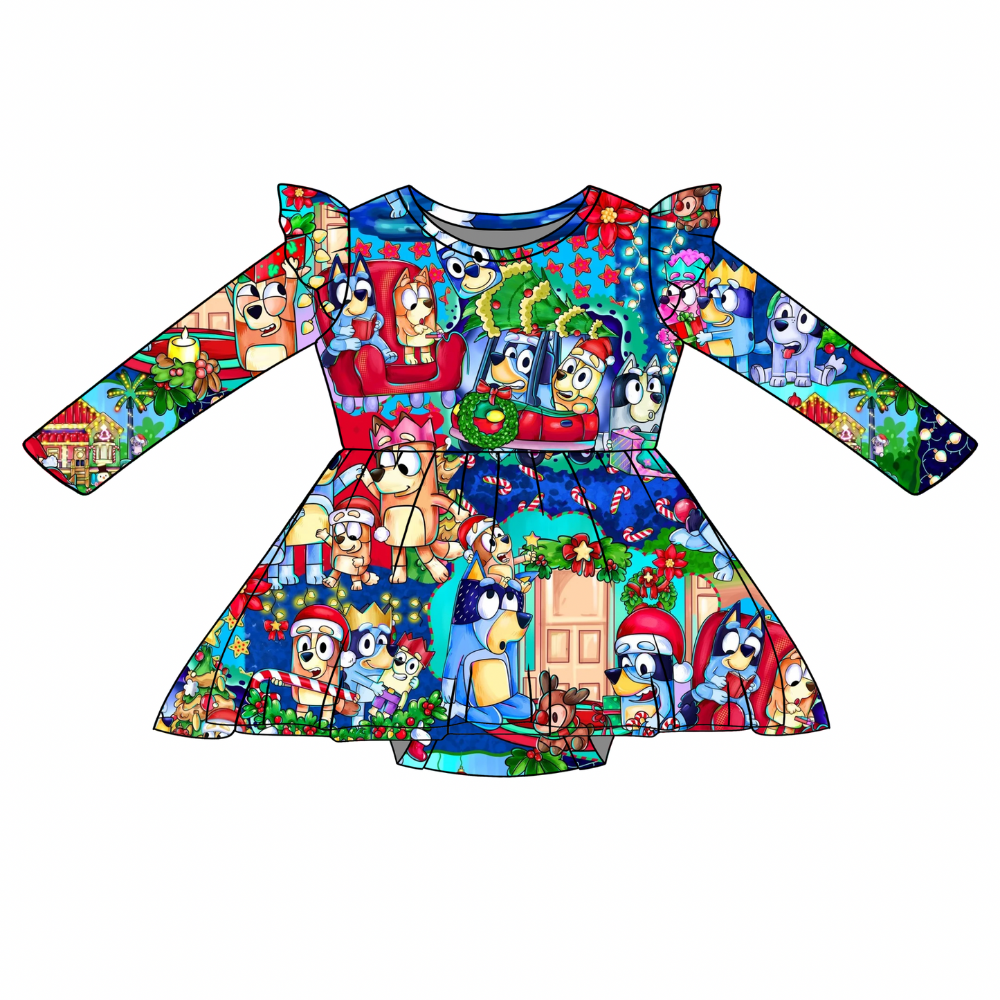 Holiday Heelers: LS Bodysuit Twirl (ETA Early Nov.)