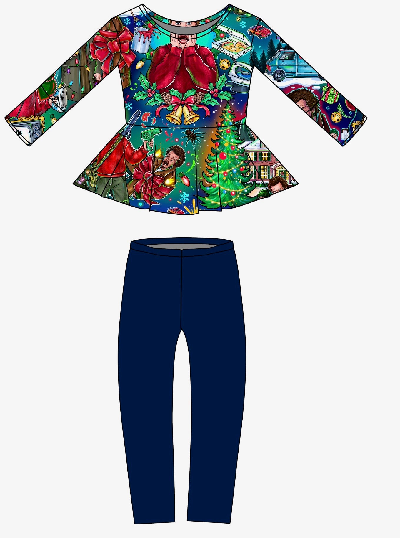 Kevinnnnn: Long Sleeve Peplum and Leggings (ETA Early Nov.)
