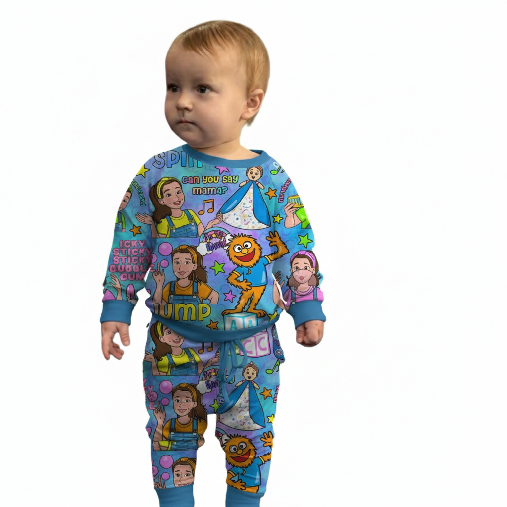 Icky Sticky (Blue) French Terry Jogger Set