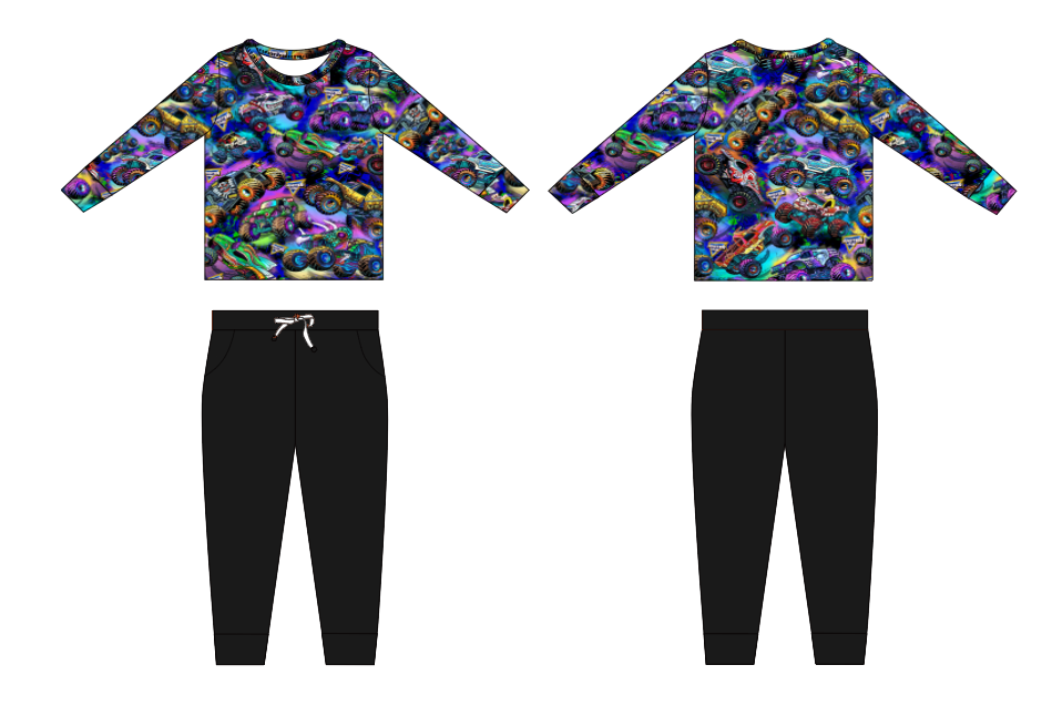 Blue Truck Jogger Set