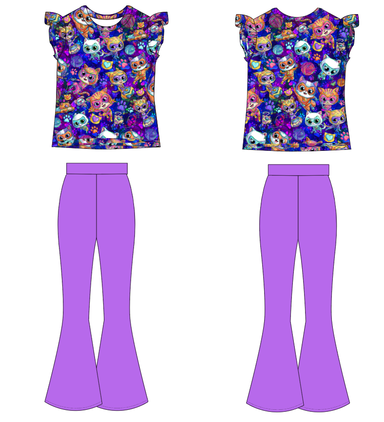 Super Kitties Bell Bottom Set