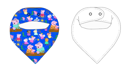 Blue Peppa Bib