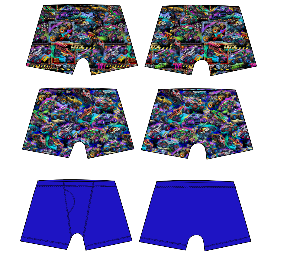 3pk Monster Truck Boxers