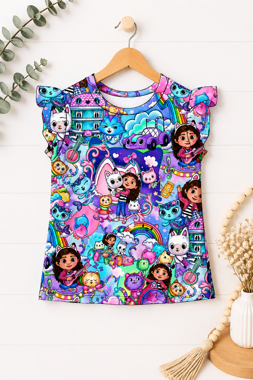 Kitty Crew Flutter Sleeve Shirt