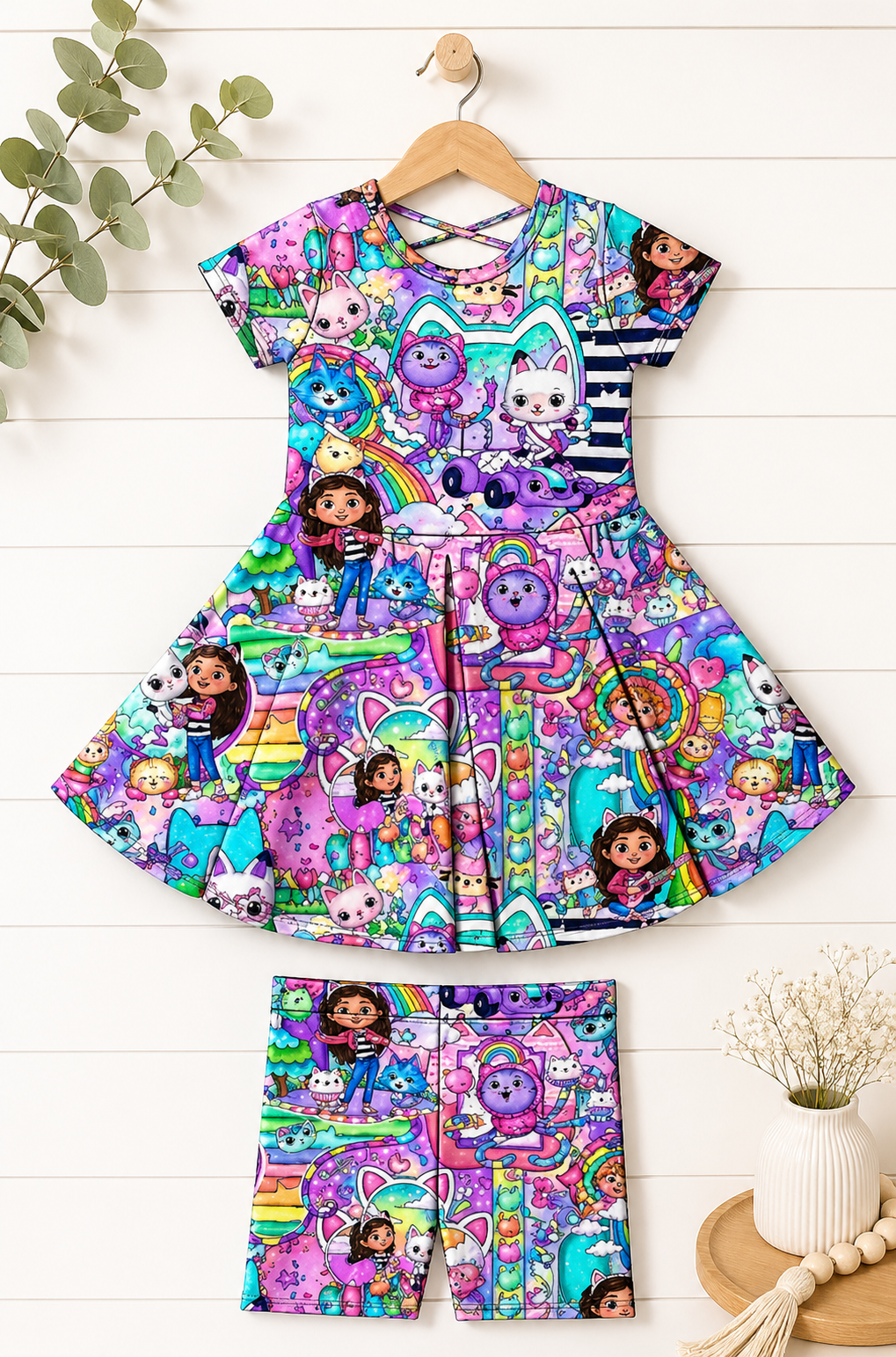 Dollhouse Short Sleeve Twirl with Shorts