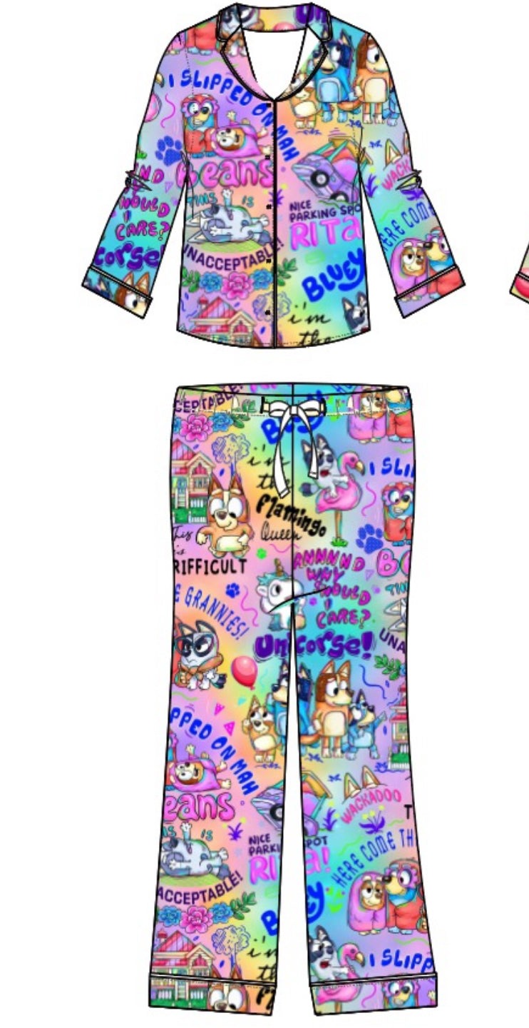 Grannies LS Mom Set Pink