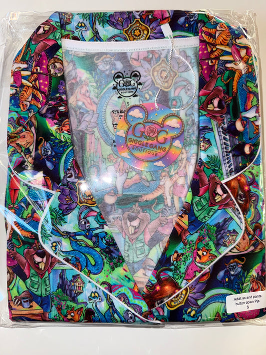Hopps and Wilde Adult SS and Pants Button-Down