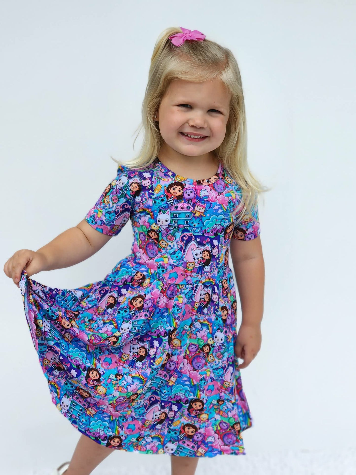 Kitty Crew Twirl Dress with Shorts