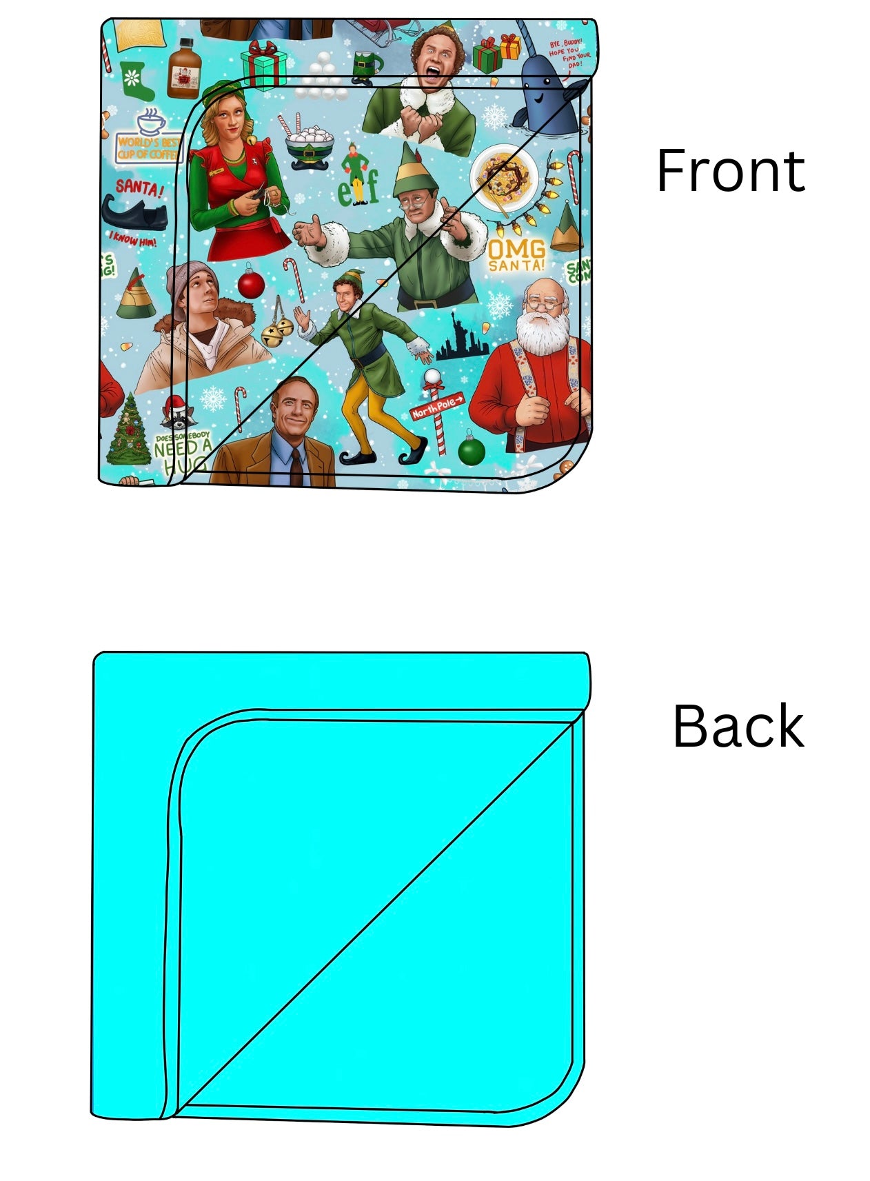 Elf: 65x100 Plush Back Blanket (Eta early nov.)