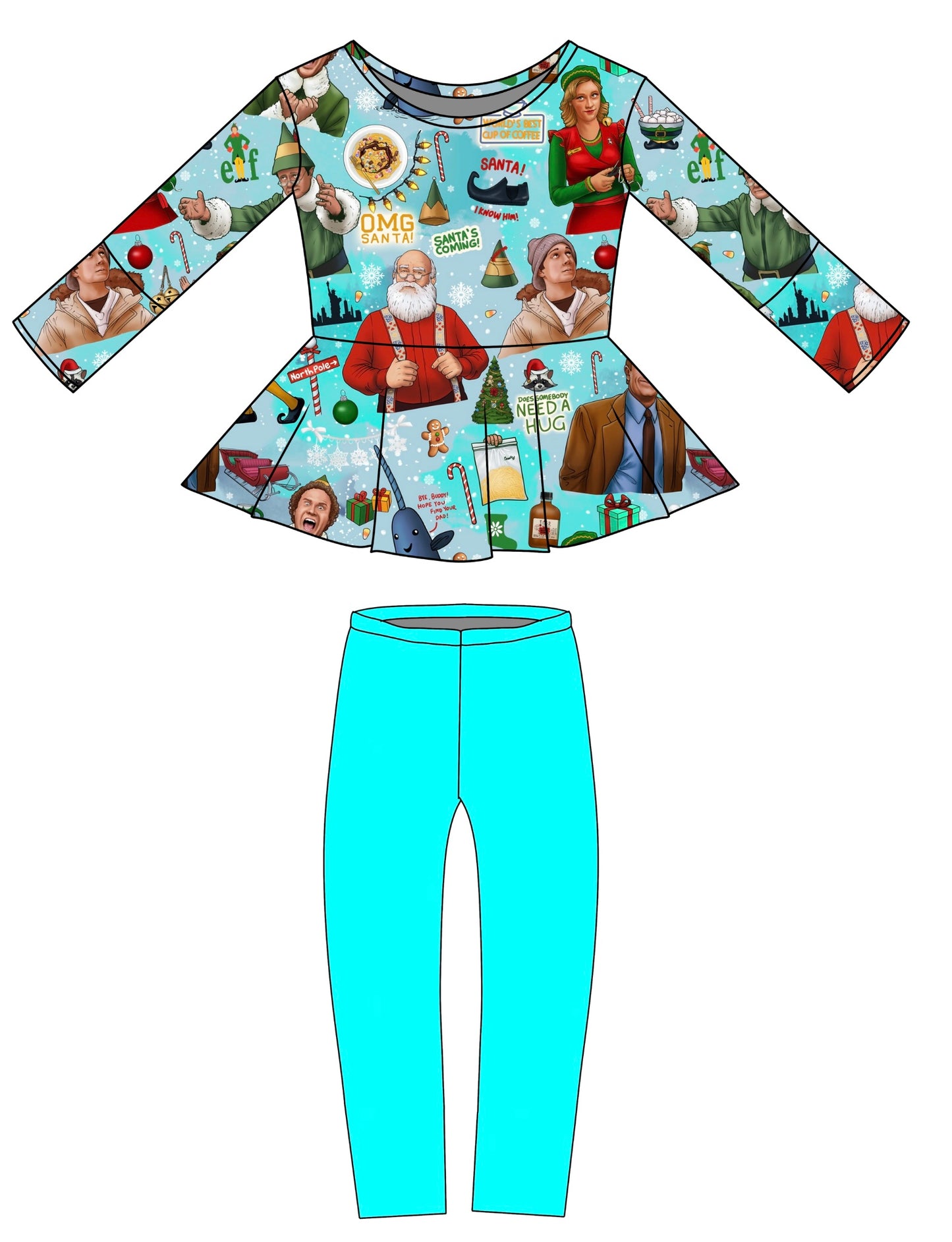 Elf: Long Sleeve Peplum and Leggings (eta early nov.)