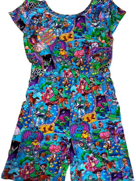 You've Got a Friend in Me: Short Sleeve Shorts Romper