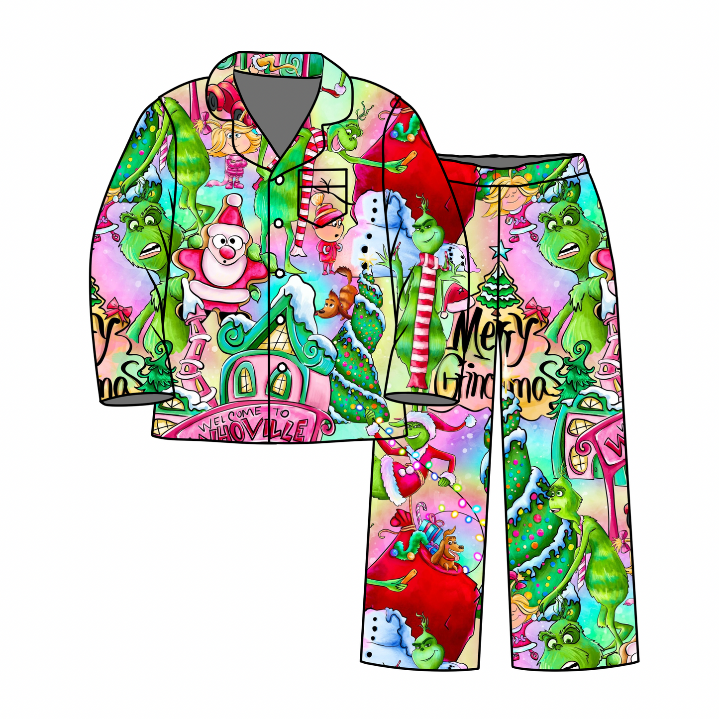 Whoville: Kid's LS and Pants button-down (ETA Early Nov.)