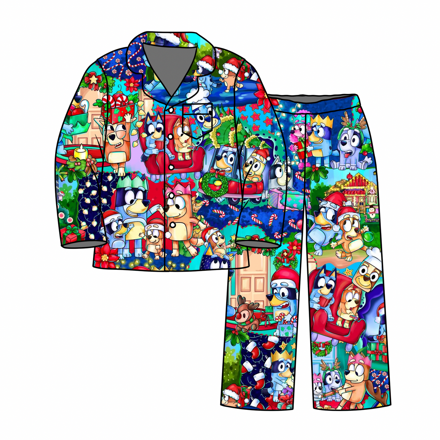 Holiday Heelers: Kid's LS and Pants Button-Down (ETA Early Nov.)