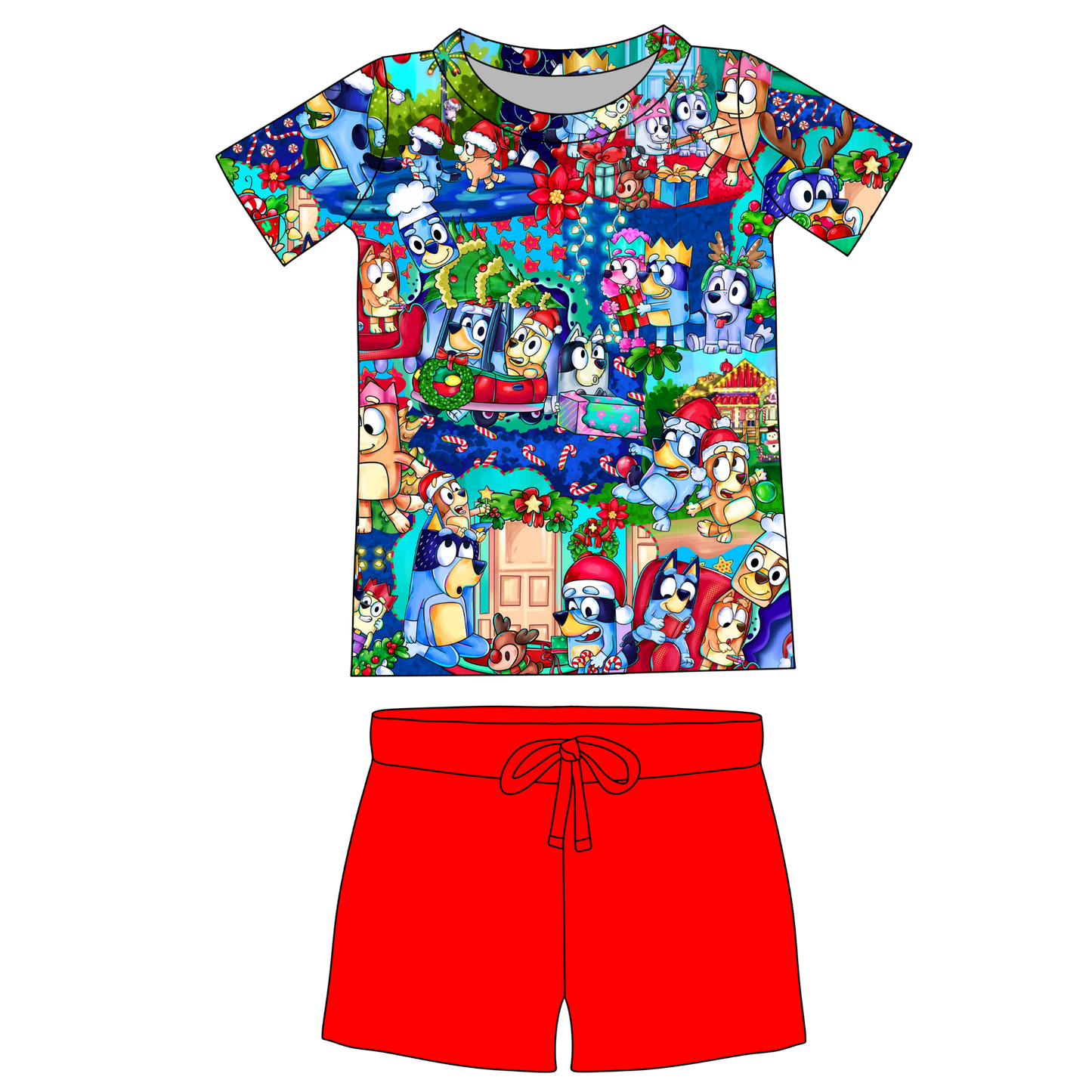 Holiday Heelers: Boy's Daywear Short Set