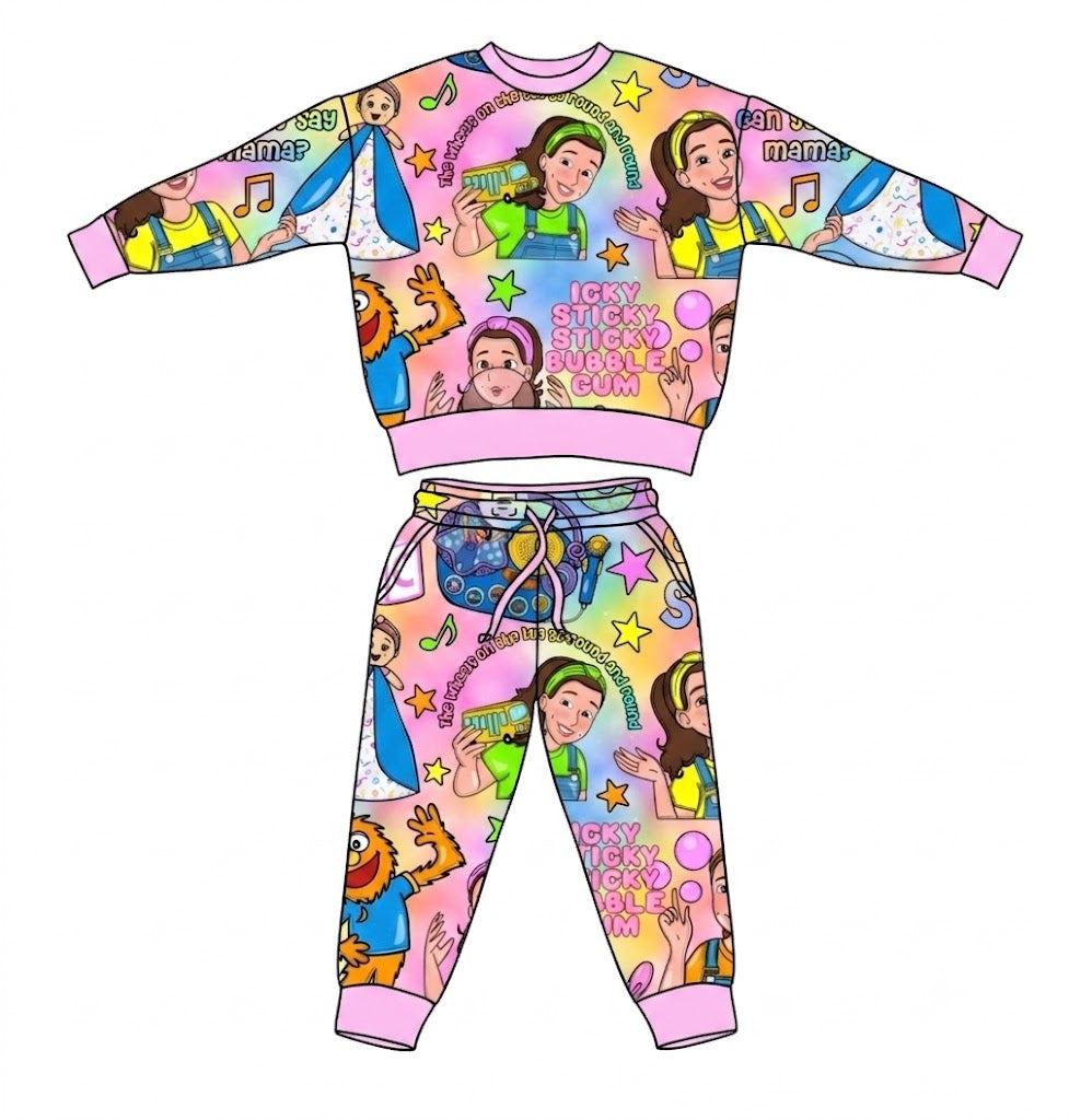 Icky Sticky (Pink) French Terry Jogger Set
