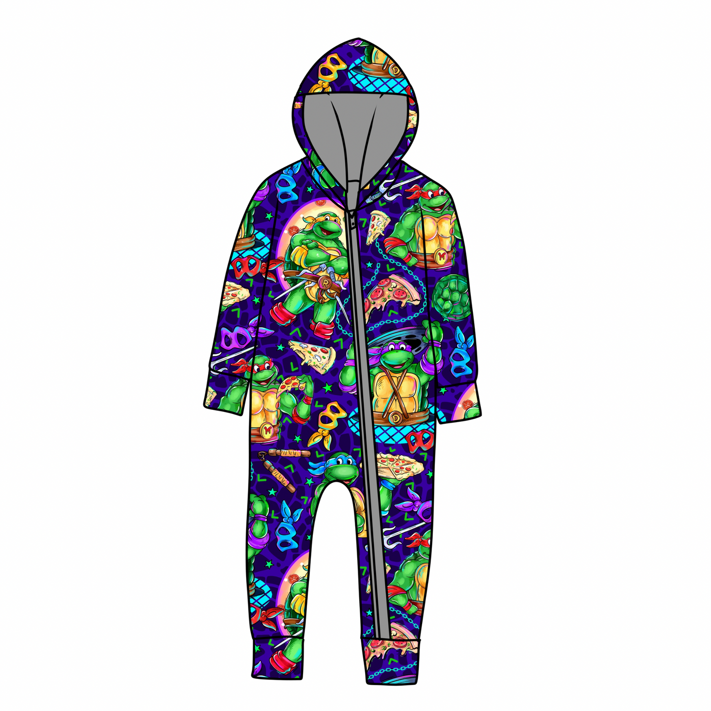 Pizza Time French Terry Hooded Zippy