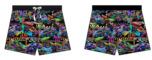 Black Truck Mens Shorts