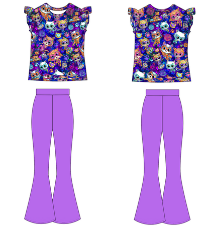 Super Kitties Bell Bottom Set