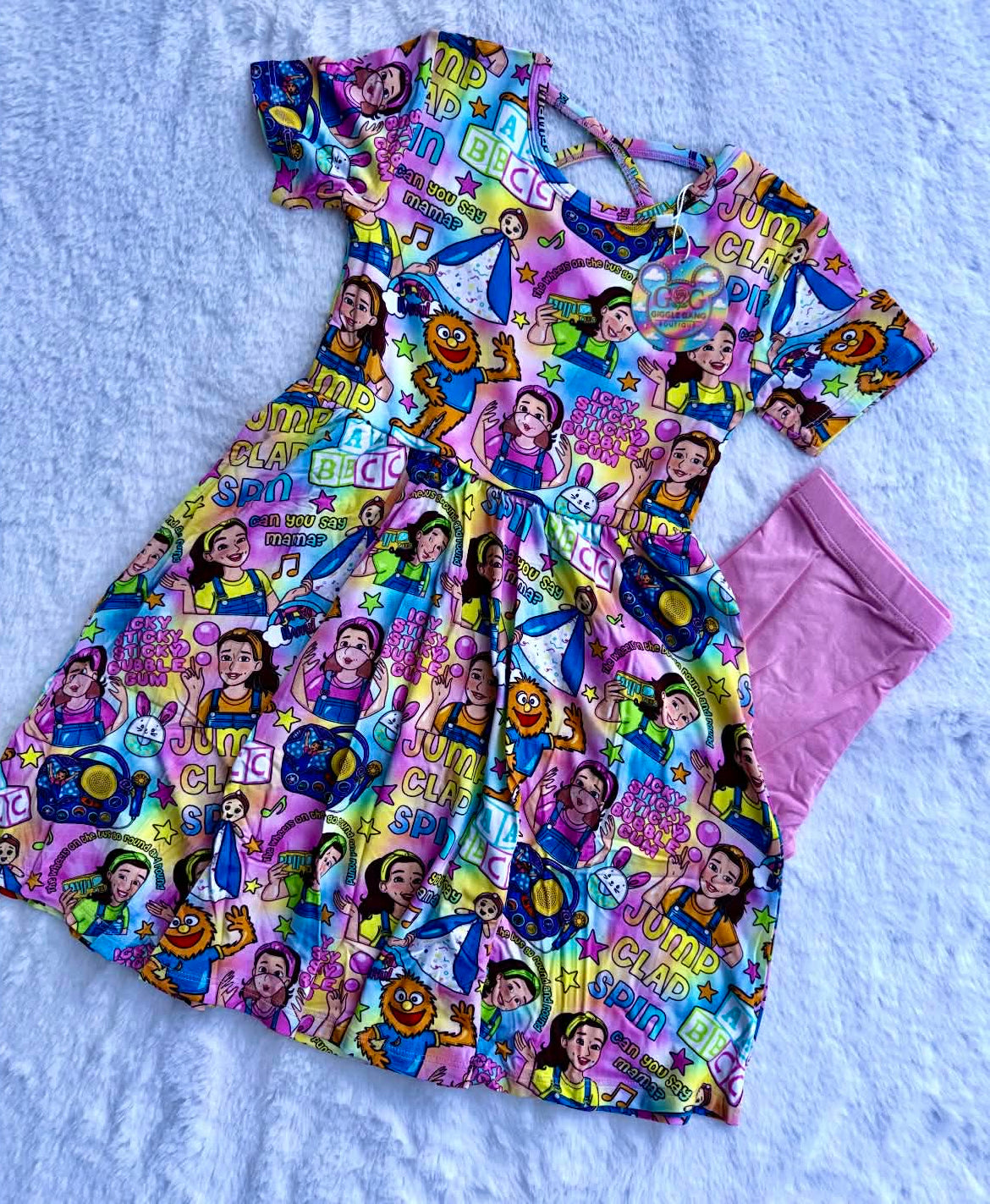 Icky Sticky (Pink) SS Twirl and Shorts