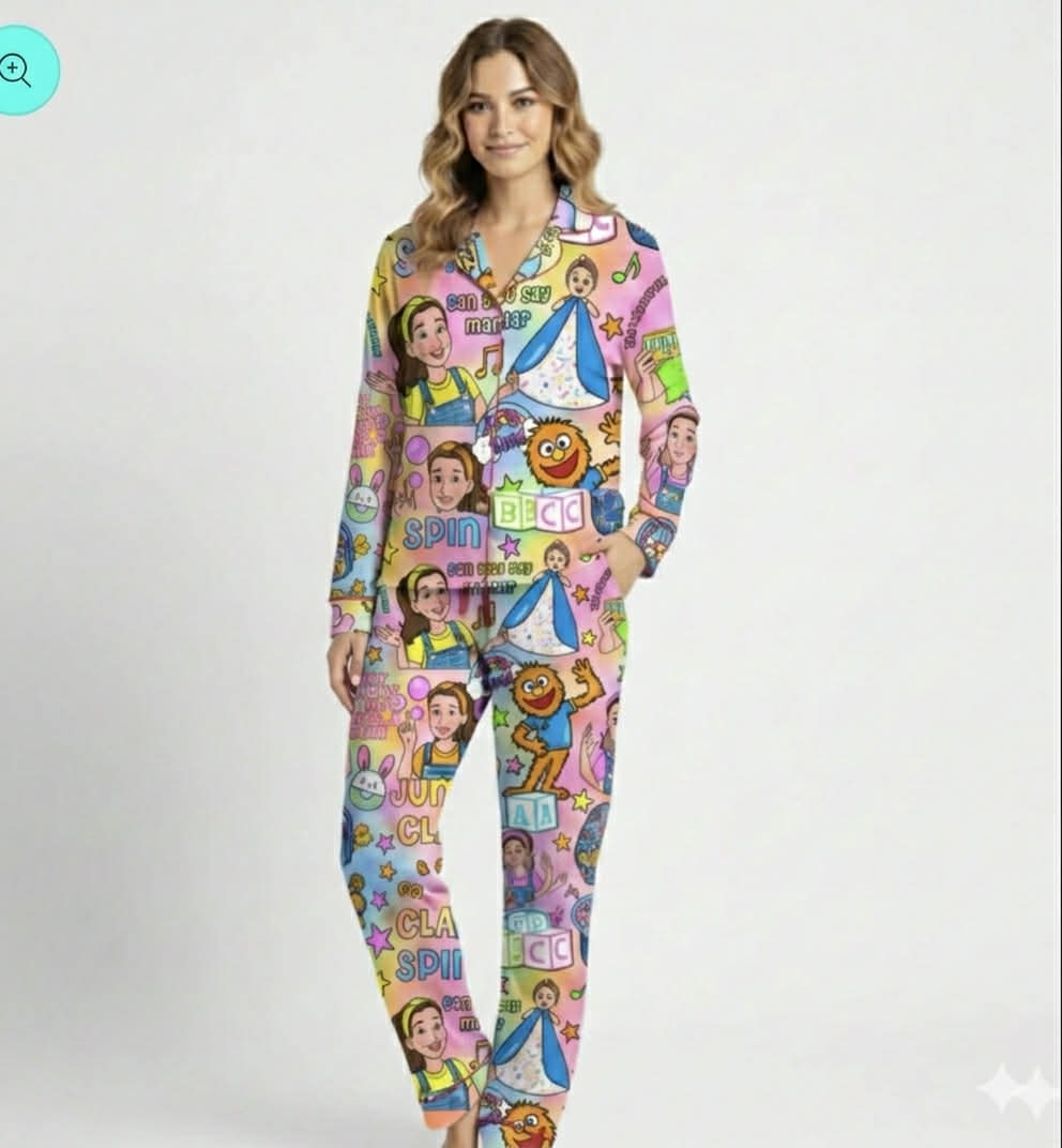 Icky Sticky (Pink) Adult LS and Pants Button-Down